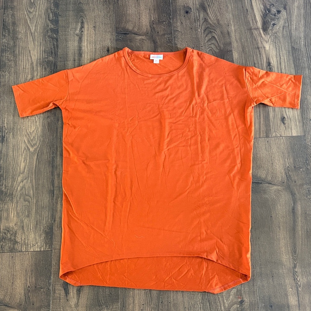 LuLaRoe  Short-Sleeve Tunic Tee in Burnt Orange